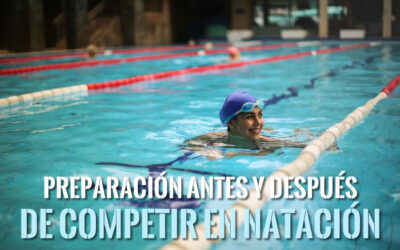 Preparación antes y después de competir en natación