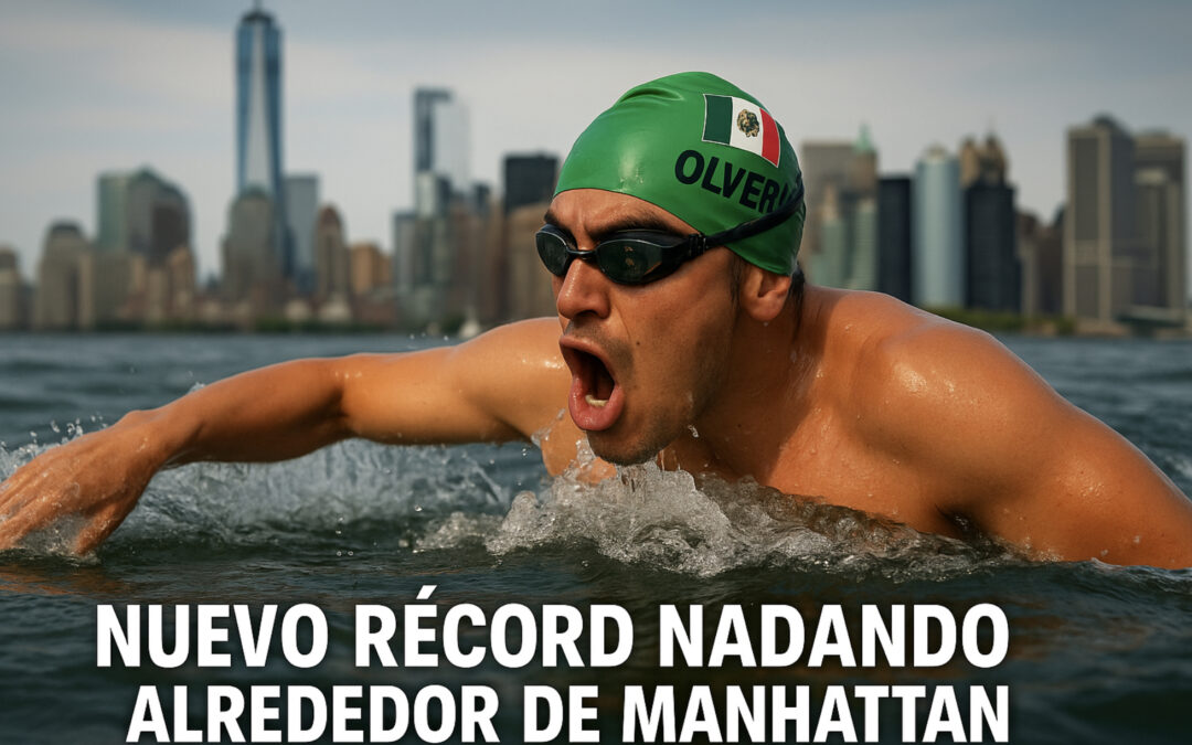 El nuevo record de natación de David Olvera en Manhattan