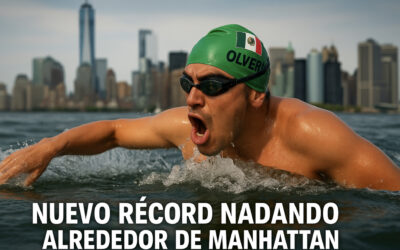 El nuevo record de natación de David Olvera en Manhattan